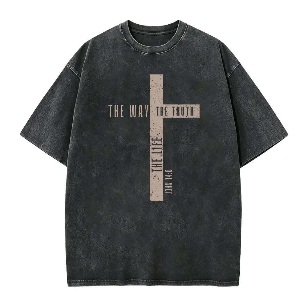 Jesus Is King John 14:6 Bible Verse Unisex Christian Graphic T‑Shirt