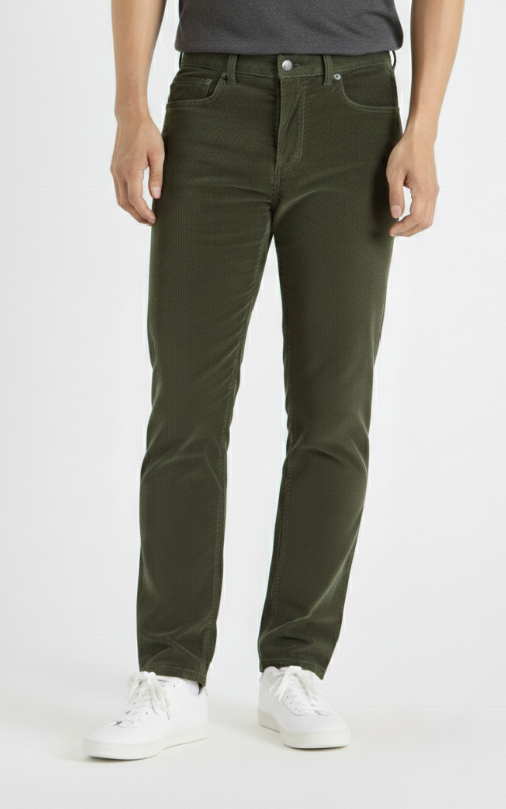 Men\'s Straight Fit Corduroy 5-Pocket Pants