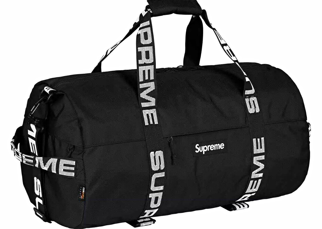 Supreme Large Duffle Bag Black SS18 Cordura Box Logo Travel Bag DS Sealed New