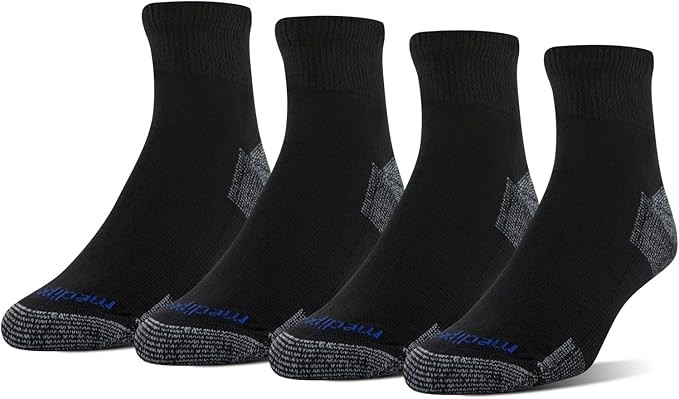 8 Pairs Medipeds MENS Cushioned Non Binding Nano Glide Diabetic Ankle Socks