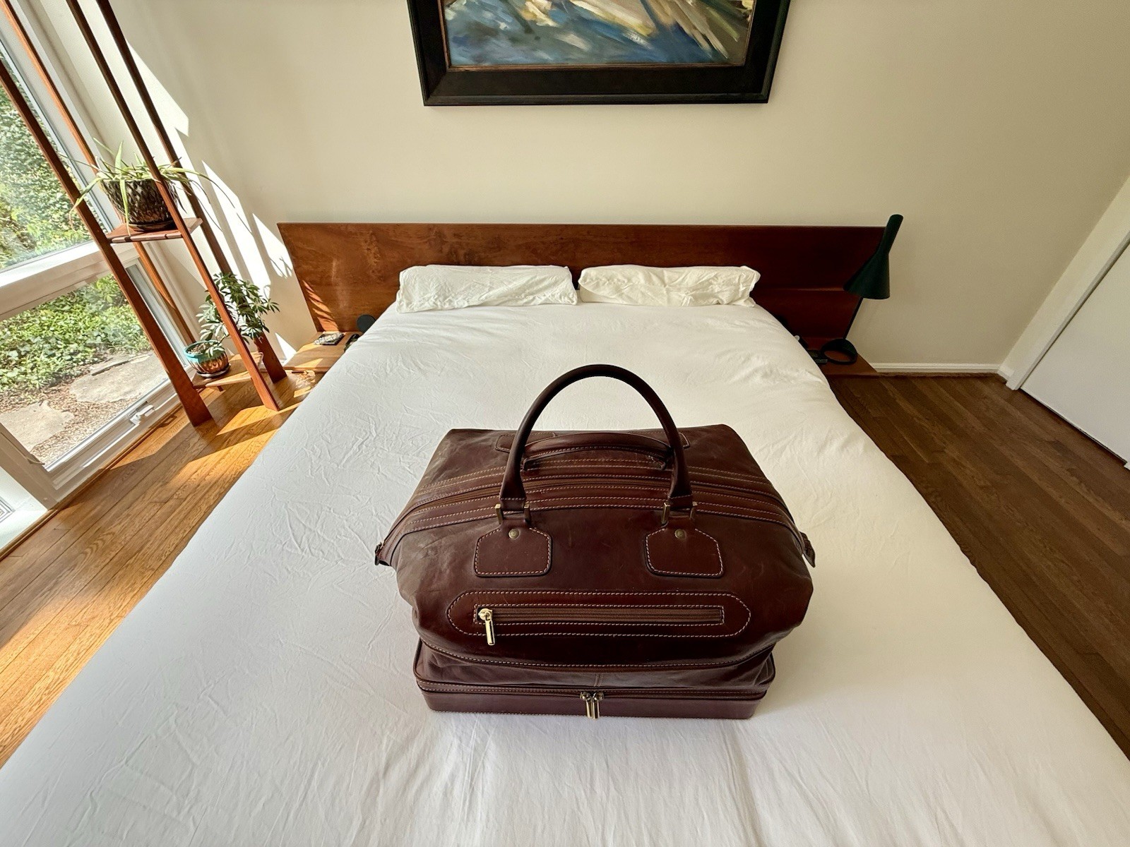 Vintage Florence School Of Leather Weekender Bag Travel Overnight Men’s Carryon
