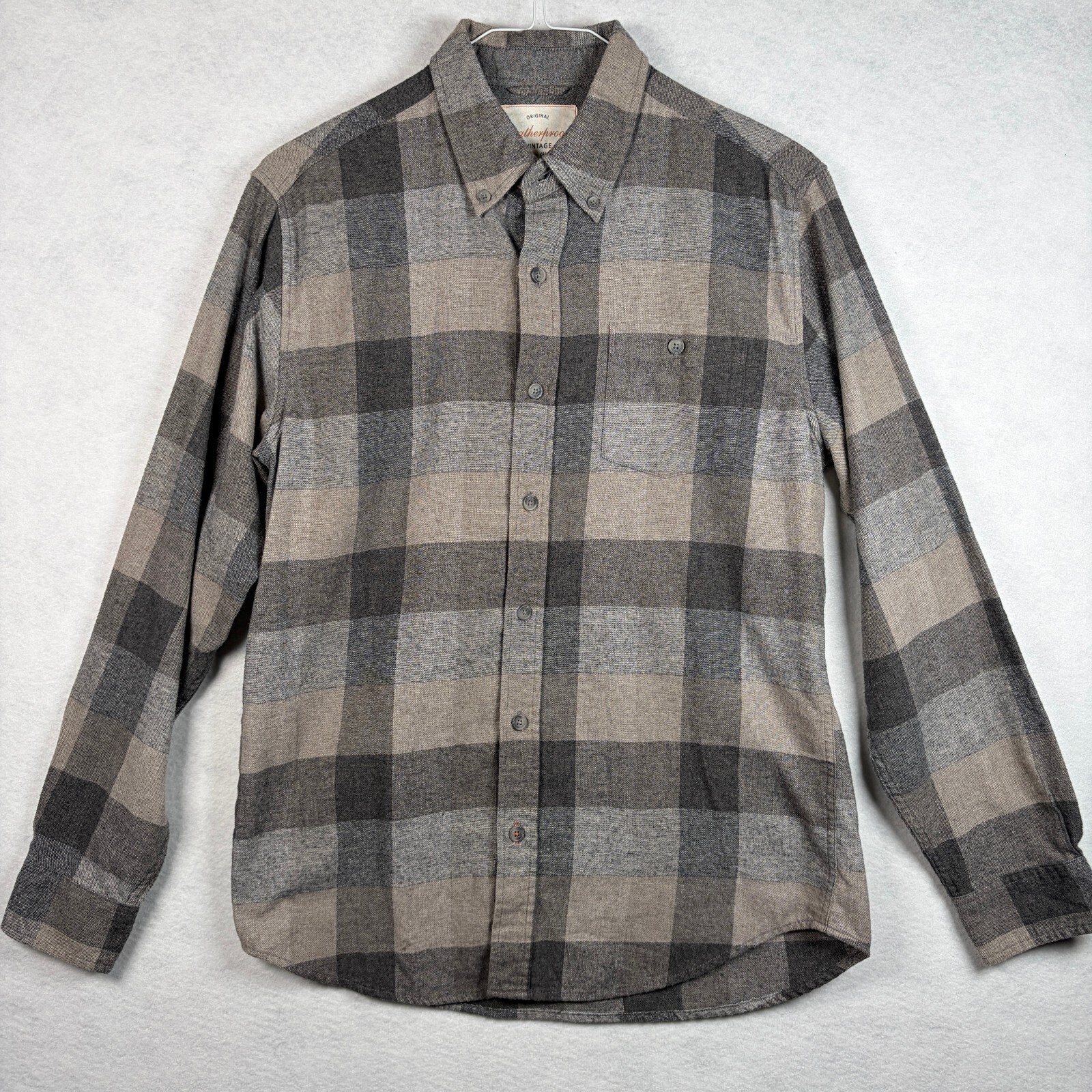Weatherproof Vintage Men\'s Plaid Button-Up Shirt Medium
