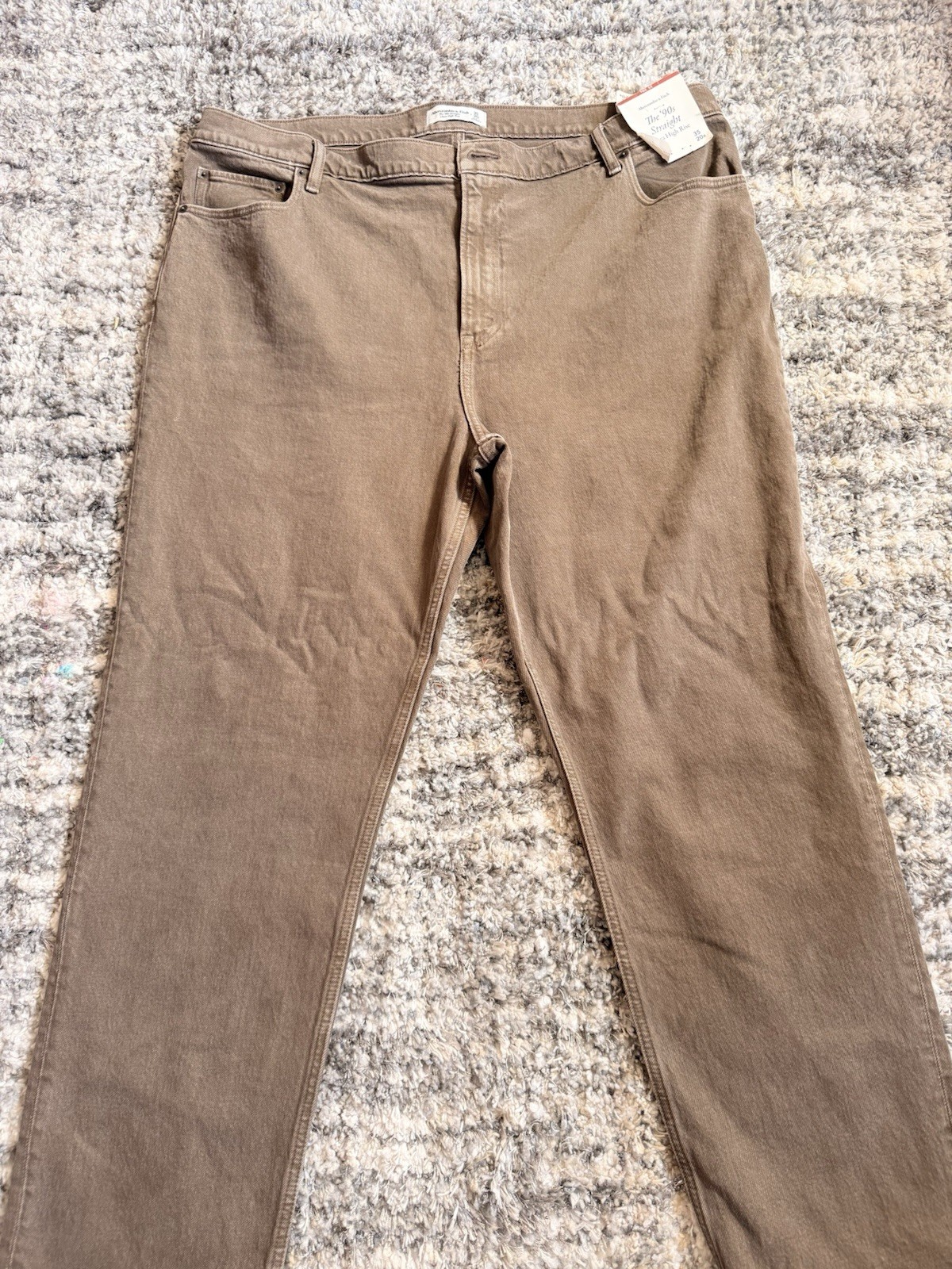 VTG Abercrombie & Fitch The \'90s Straight High Rise Brown Denim Pants 35x20