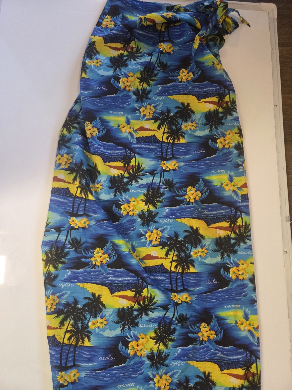 Vintage Royal Creations Hawaii Tropical Maxi Wrap Skirt