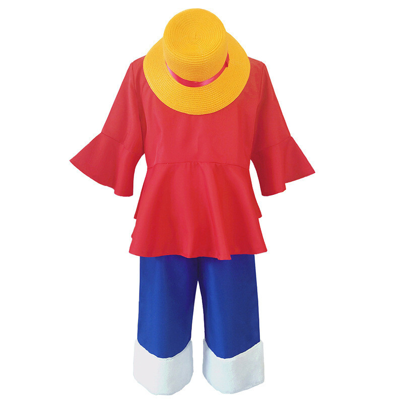 Anime One Piece Luffy Straw Hat Boater Beach Hat Halloween Costume Cosplay Party