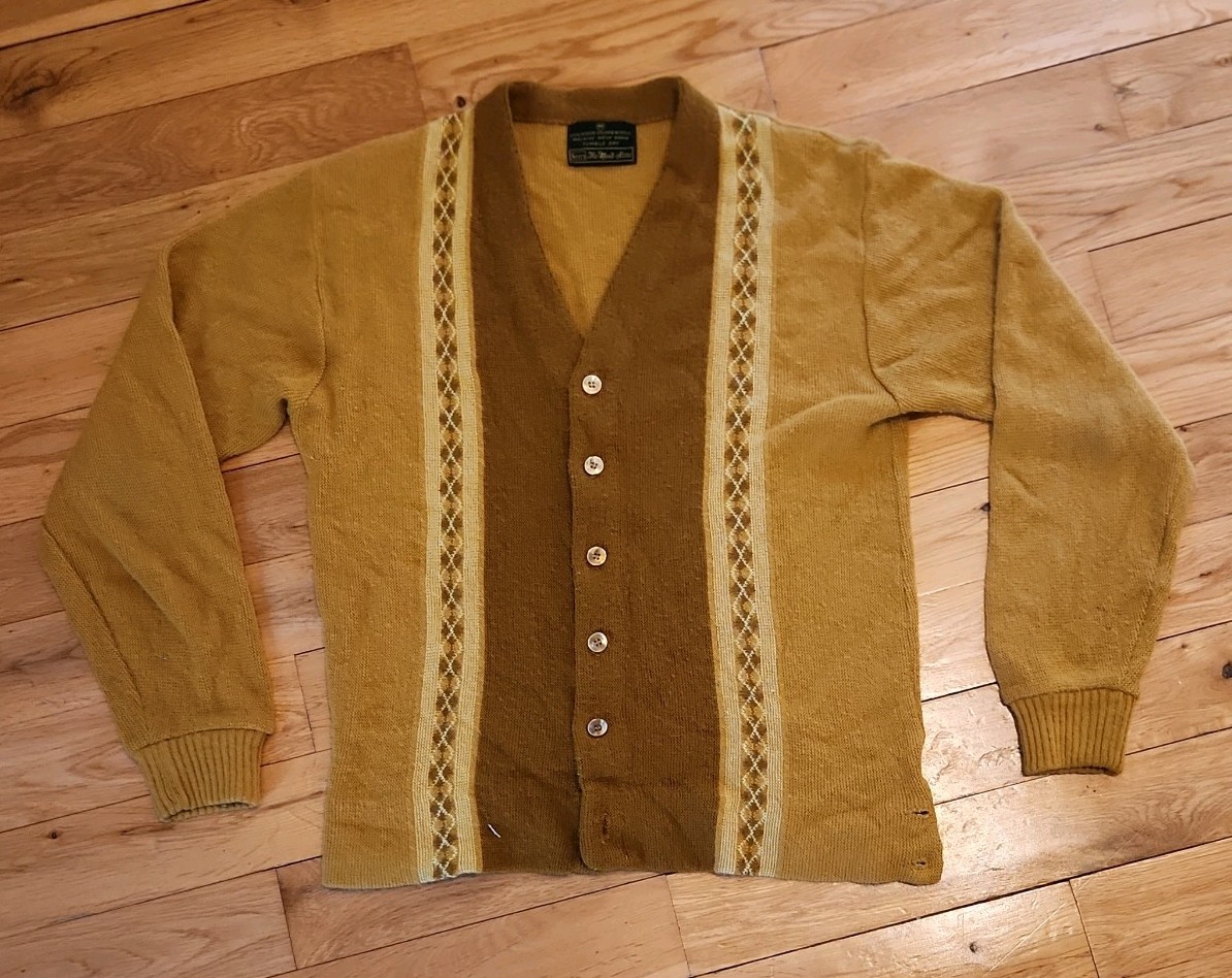 Vintage 1960s Gold/Mustard  Cardigan from Sears