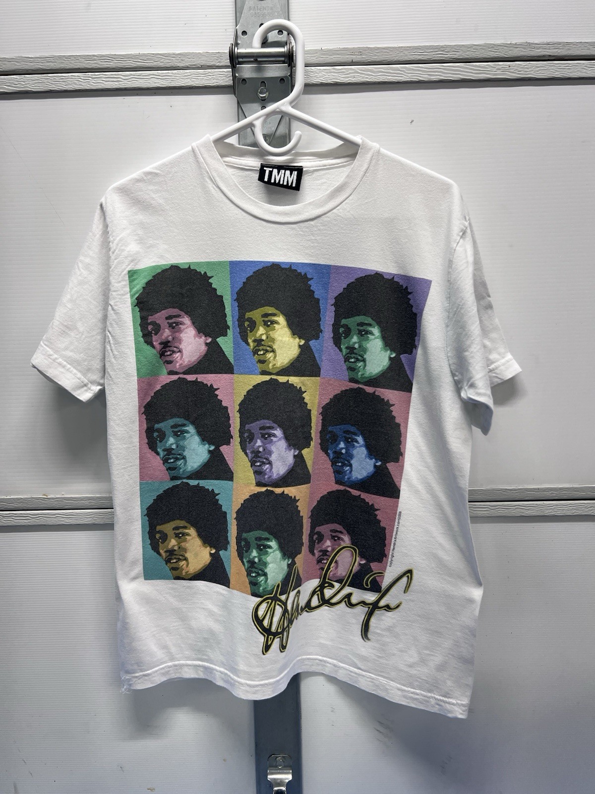 2008 Jimi Hendrix Hendrix Rocks T-shirt White Size Medium M 100% Cotton