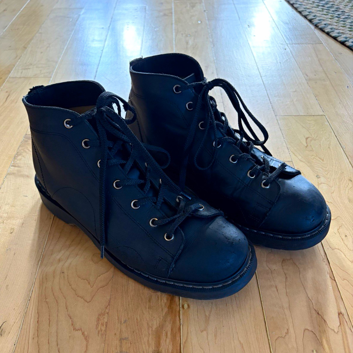 NPS Solovair Black 7 eye Greasy Monkey Boot, Mens Size 9.5 US