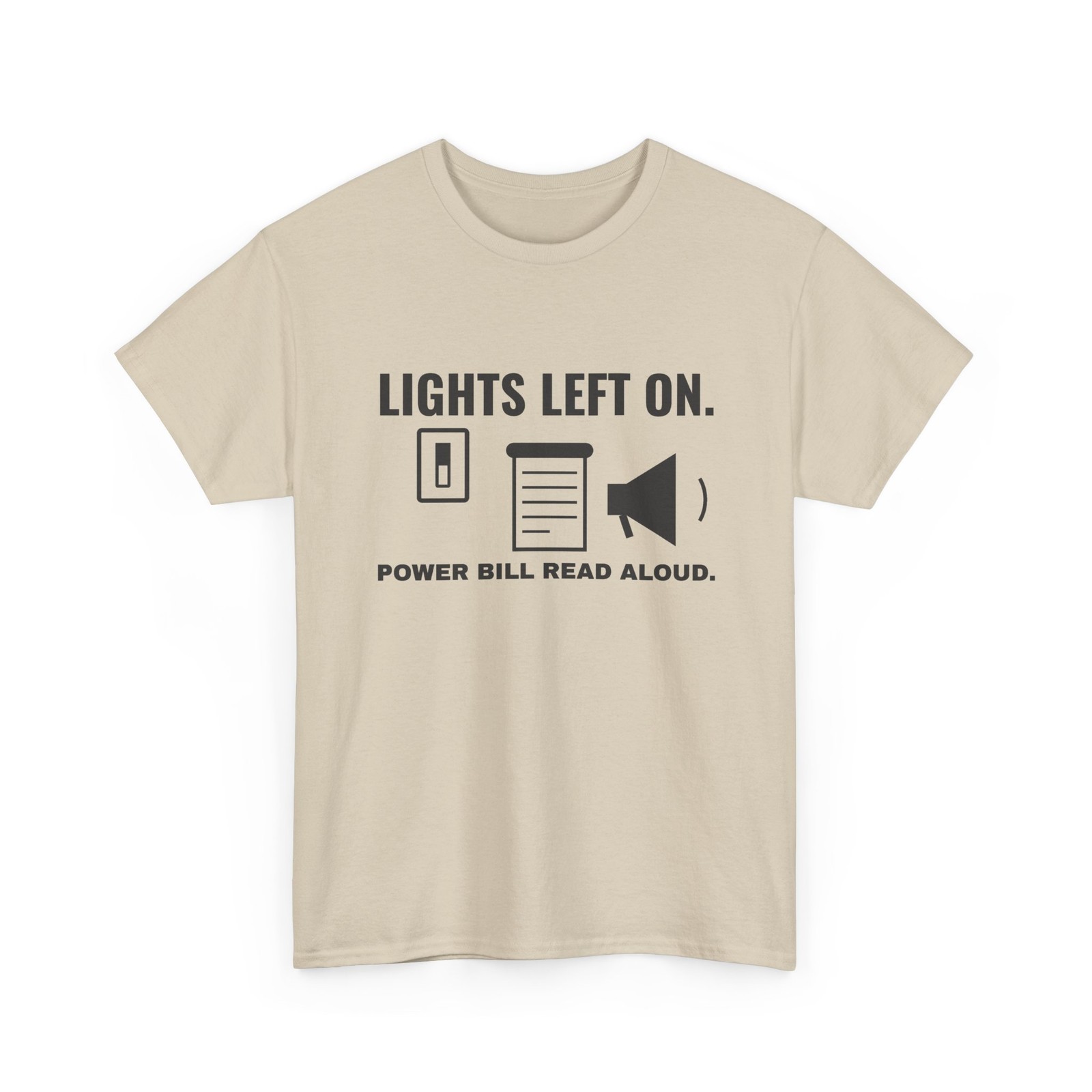 Funny Dad T-Shirt Lights Left On Power Bill Read Aloud Gift for Him ThreadWill