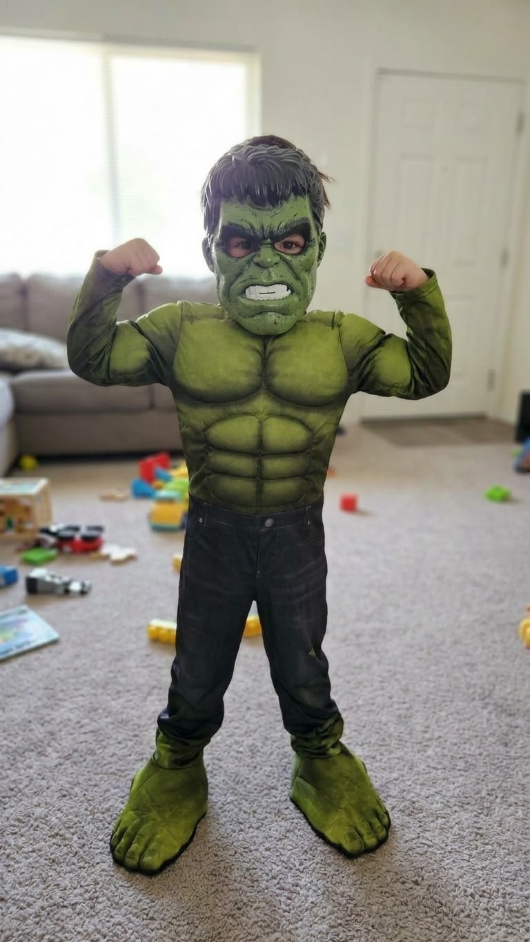 Rubie\'s Marvel Avengers Infinity War Hulk Muscle Chest Child Costume S 4-6