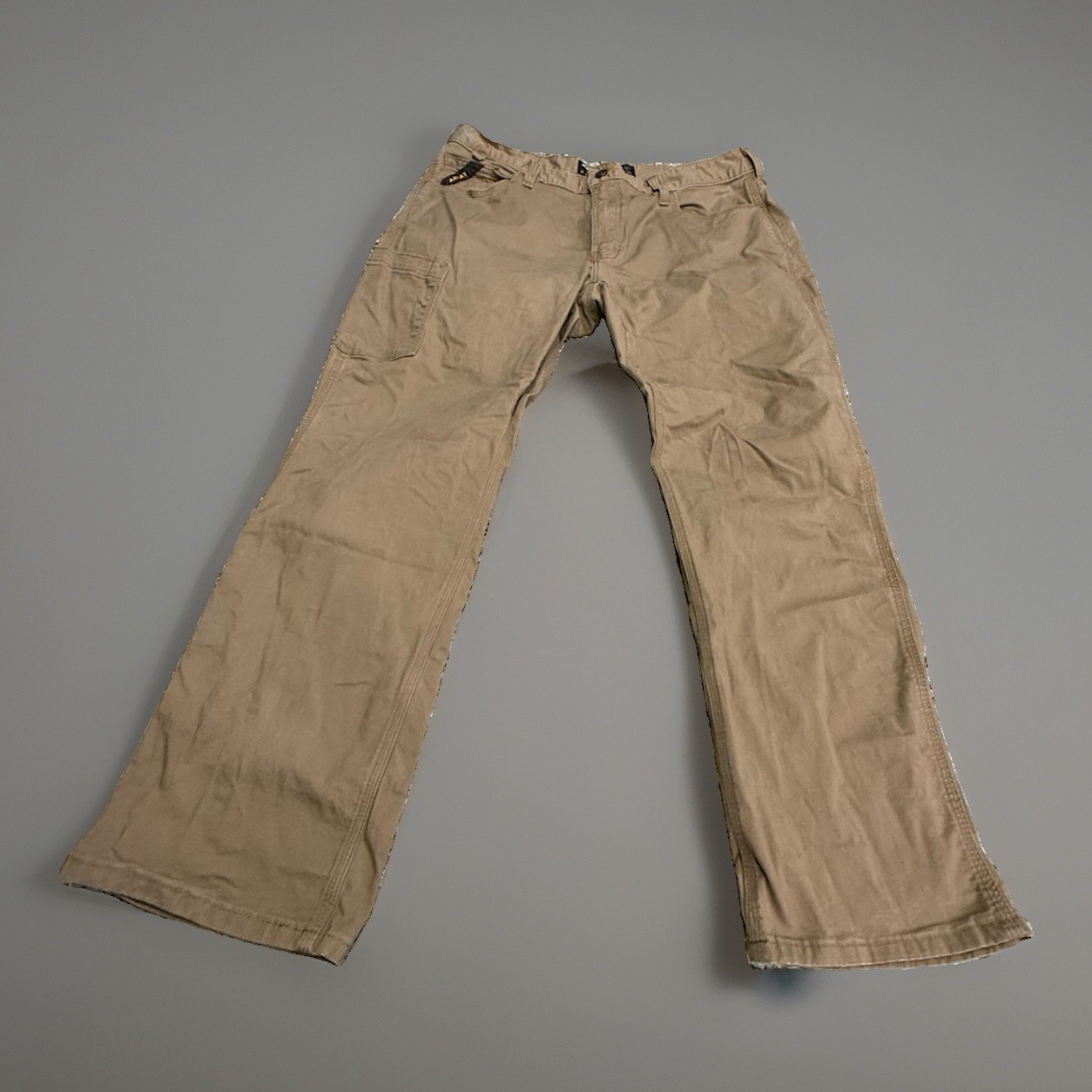 Ariat Rebar M4 Men\'s Relaxed Straight Canvas Workwear Pants Field Khaki 40x32