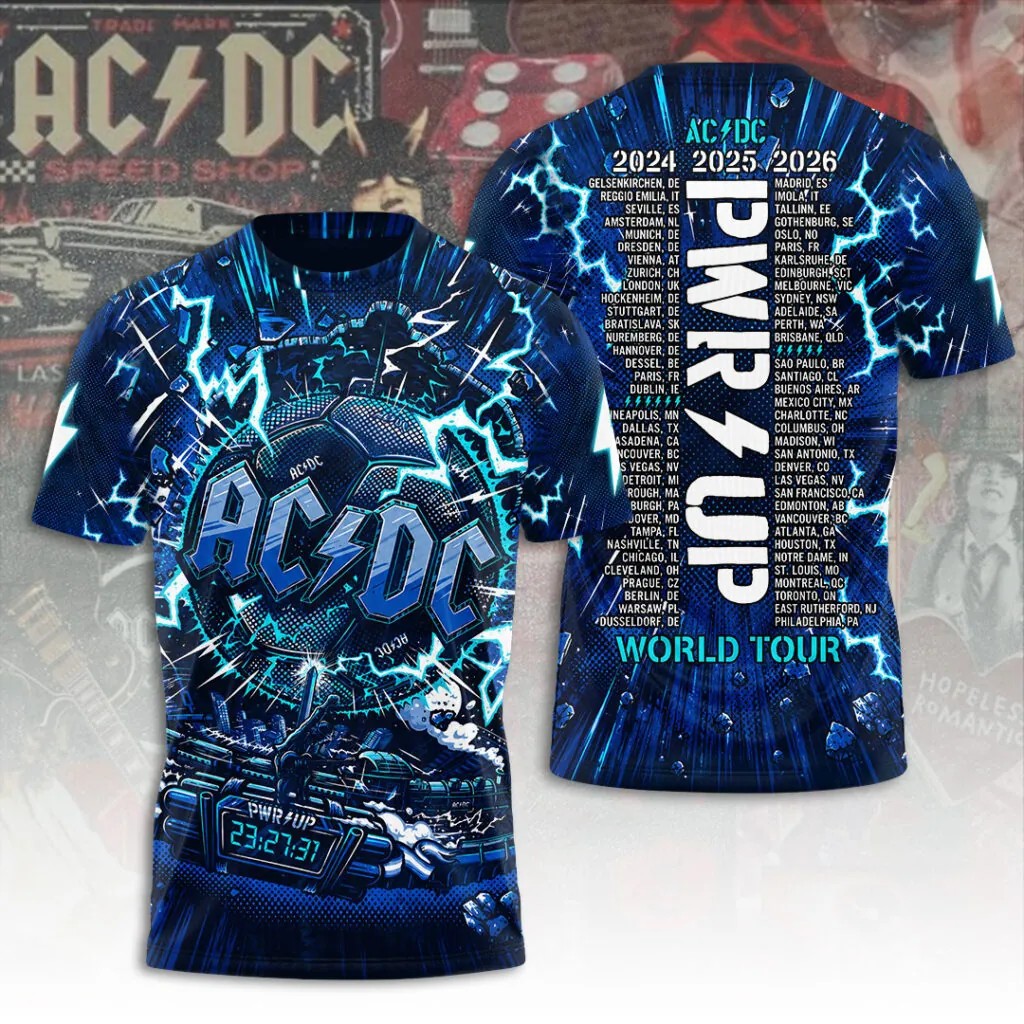 AC/DC World Tour 2026 3D Apparel