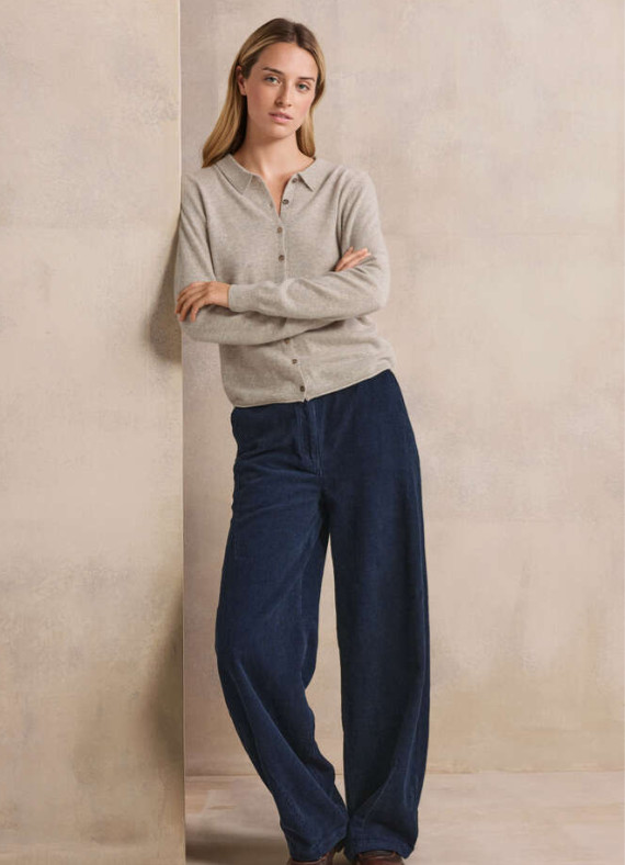 New Poetry Button-Through Sweater Pure Cashmere, Choose Color & Size