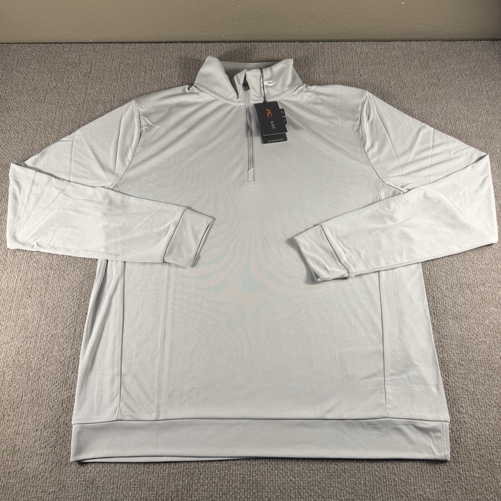 KJUS Kallen Half Zip Pullover Mens Sizes Grey Alloy Lightweight Golf Performance