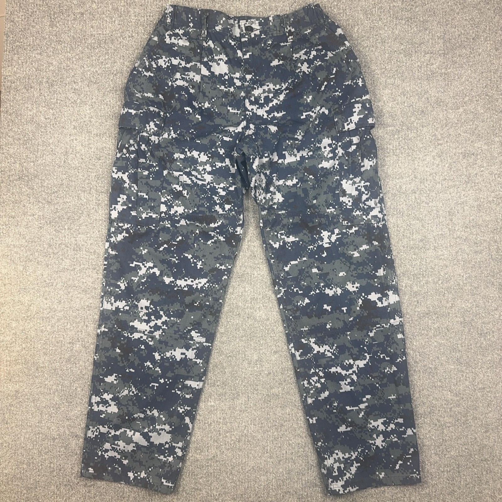 Bethel Industries Pants Mens 32x32 Blue Camo Cargo US Navy Workwear Uniform