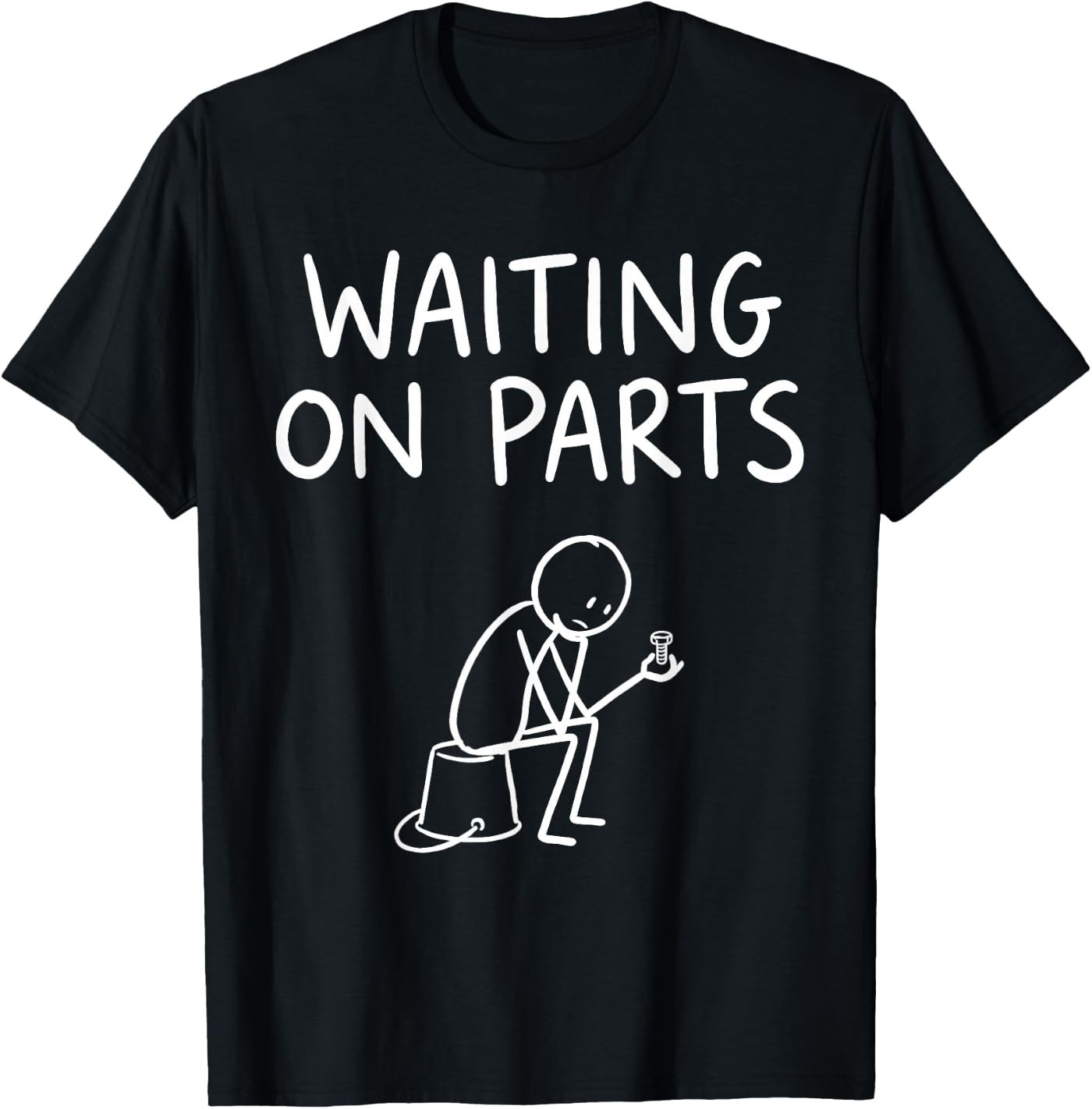 Waiting On Parts Funny Mechanic Handyman Humor T-Shirt