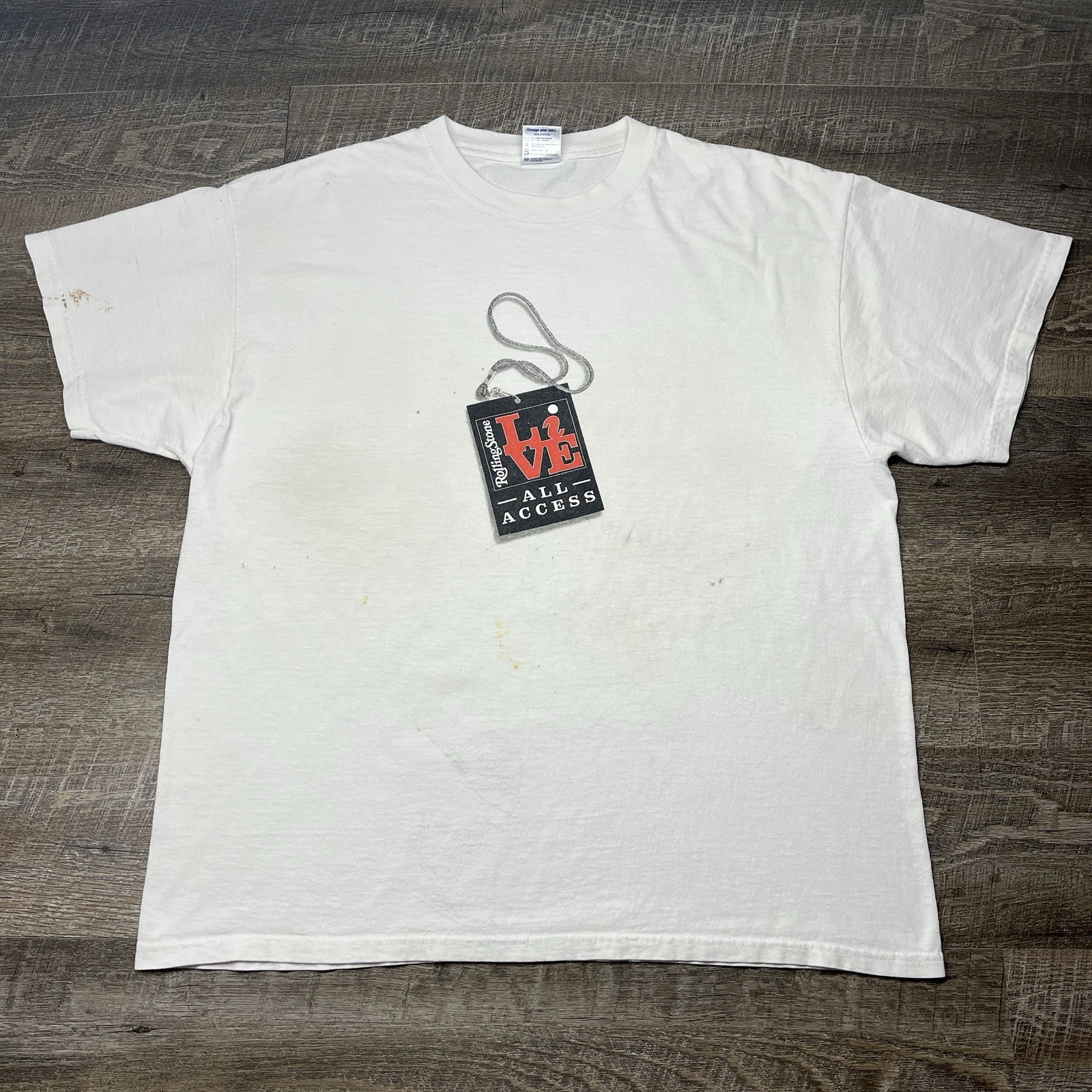 Vintage Elliott Smith Tour T-shirt 2000 Size XL Distressed Y2K Band Tee