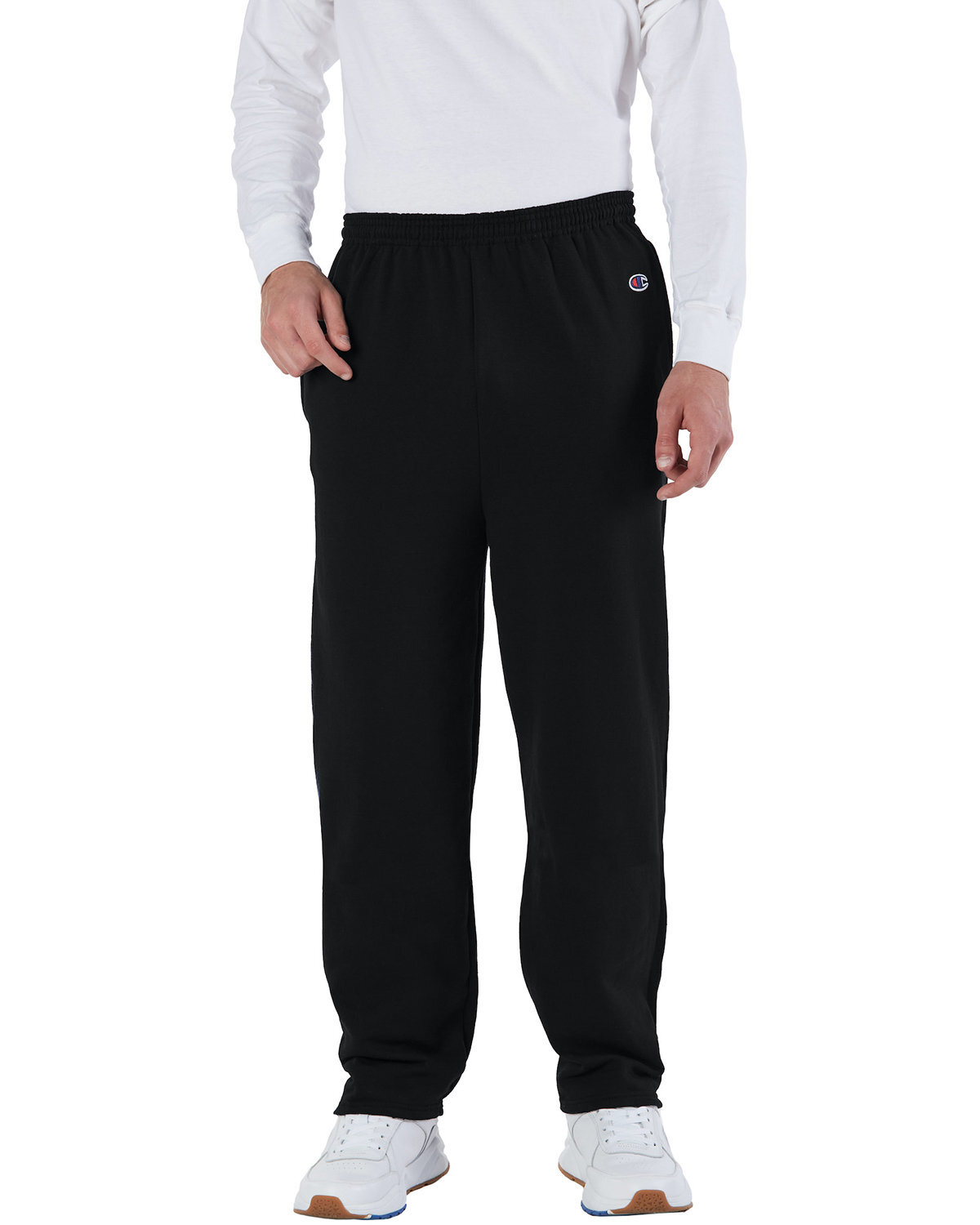 Champion Adult Powerblend Open-Bottom Fleece Pant with Pockets - P800