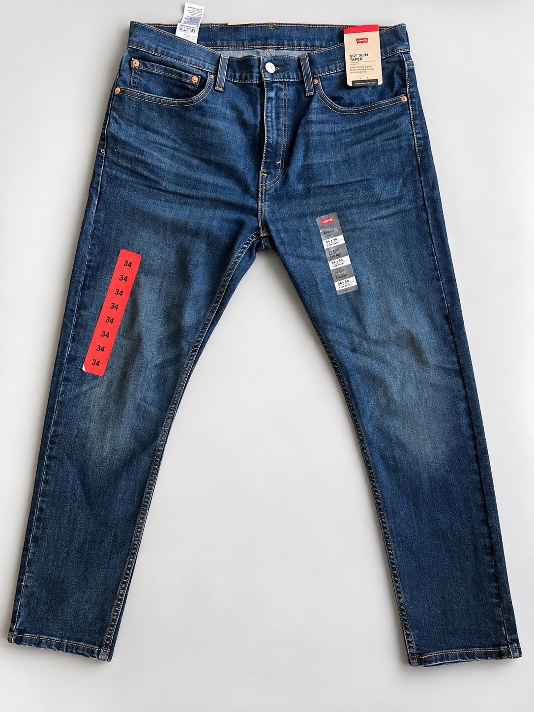 Levi’s 512 Slim Taper Men’s Stretch Jeans W34 L30 Blue Denim  New Never Worn