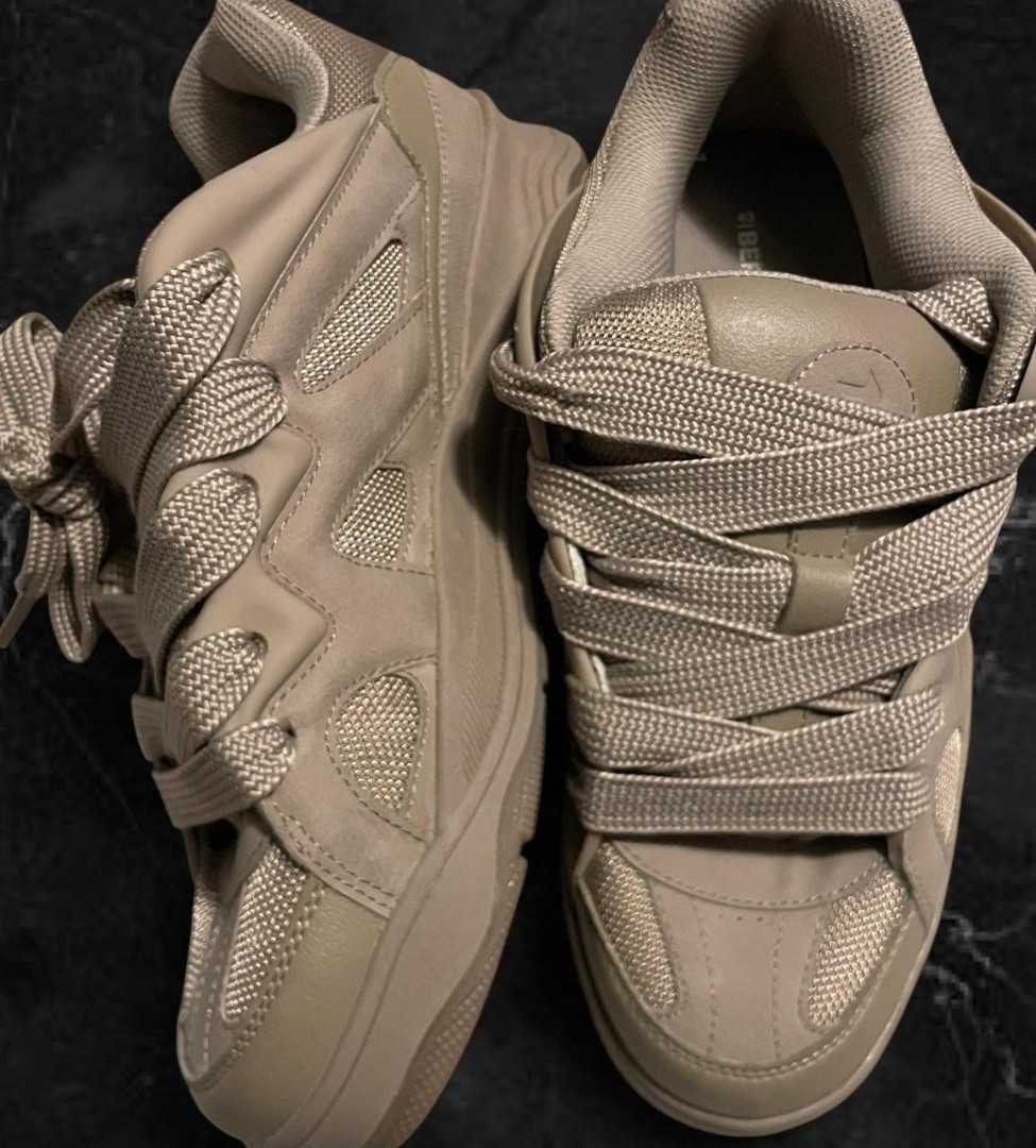 Tan And Cream Bershka Chunky Sneakers Size 10 Men, Brand New Mint Condition