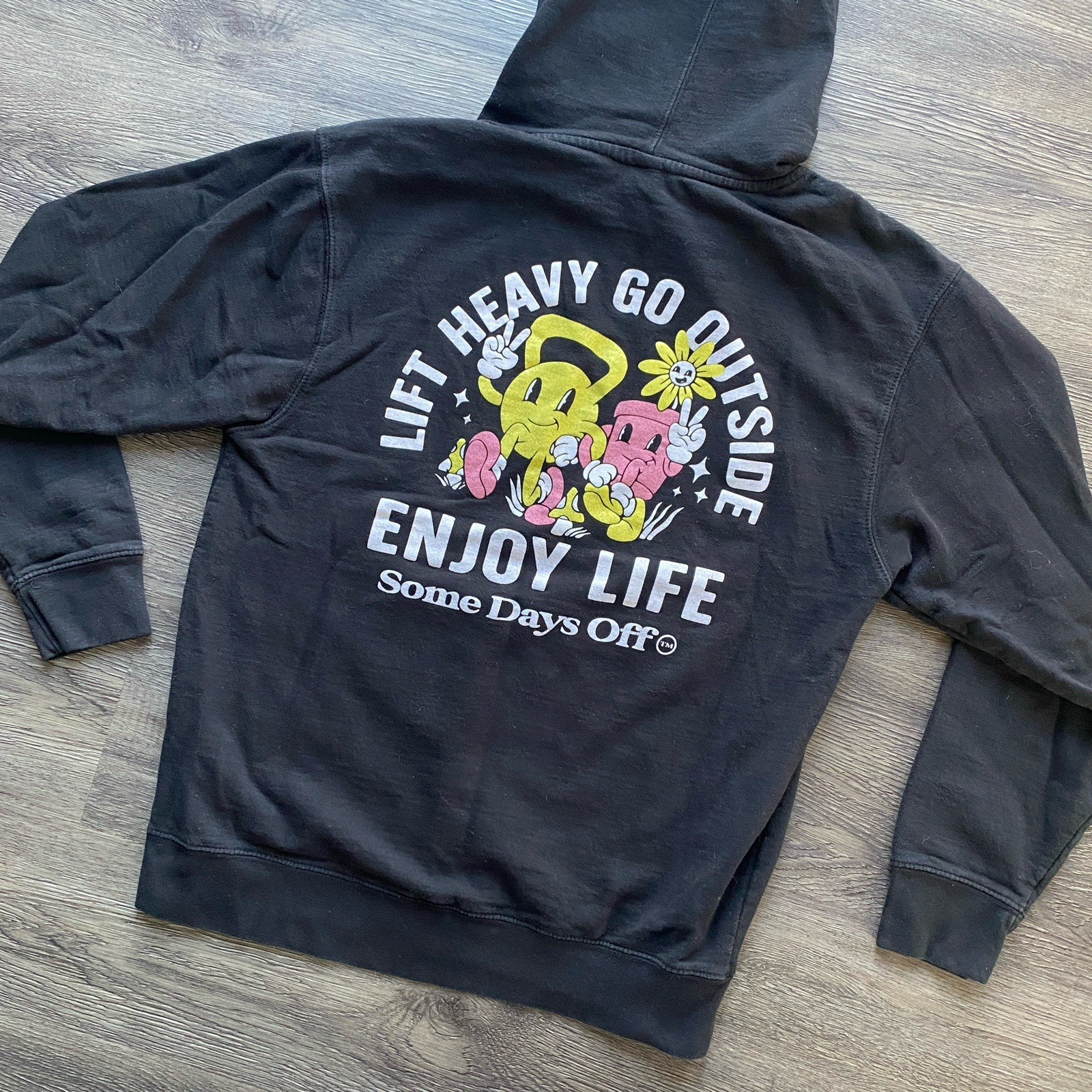 Some Days Off Pullover Hoodie Y2k Aesthetic Gym Fitness Sweatshirt Lift
