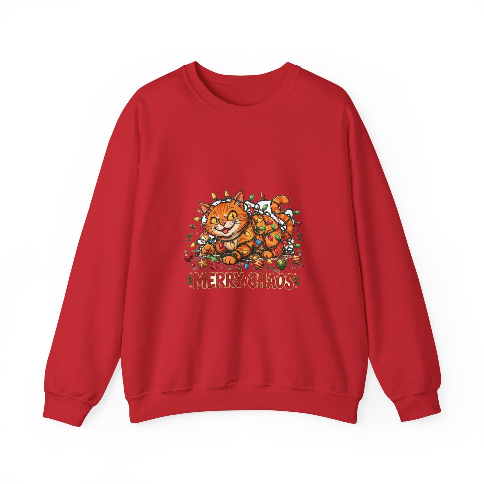 Merry Chaos Cat – Funny Christmas Sweatshirt