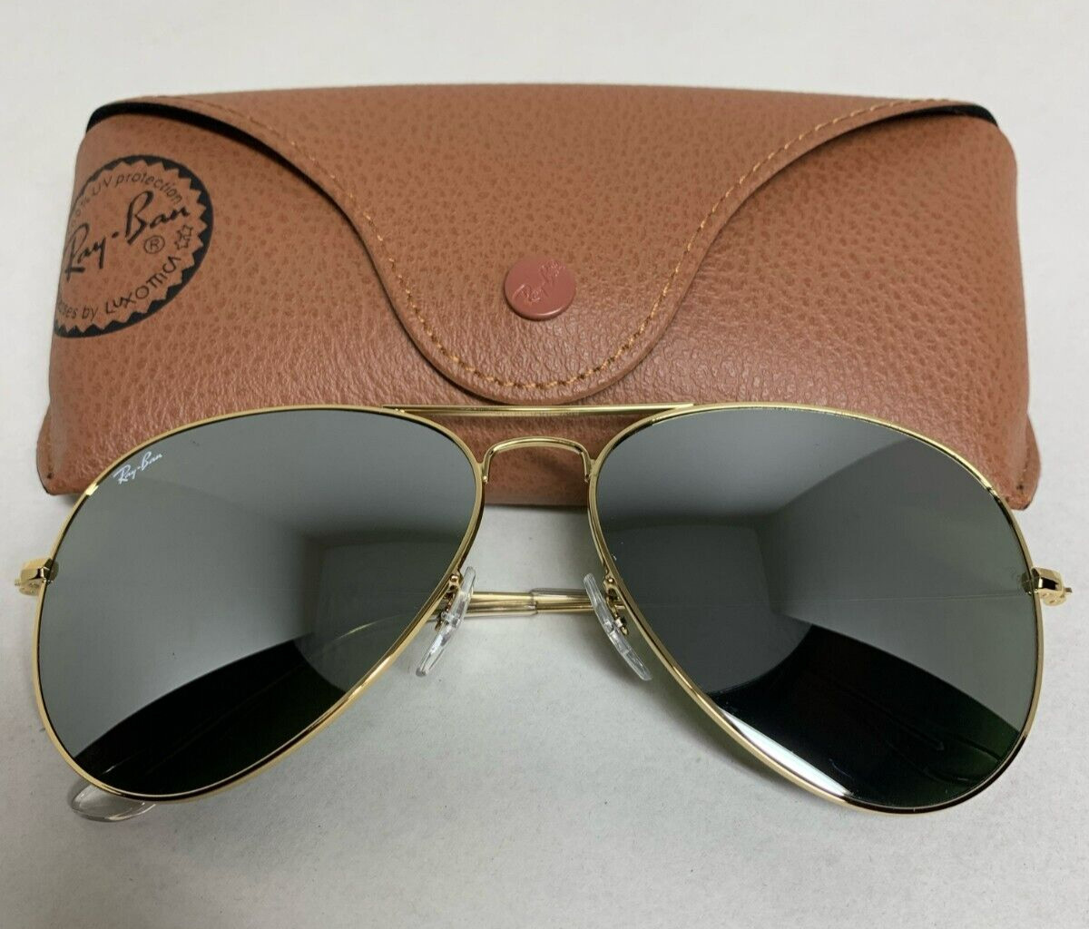 Ray-Ban Aviator Sunglasses RB3026 Large 62mm Gold Frame & Mirrored Lenses 001/30