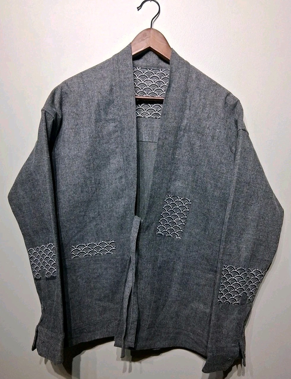 Mr. Scarecrow/Scareorcw Bedwin & Heartbreakers Gray Kimono \\Jacket Size 5/L NWT