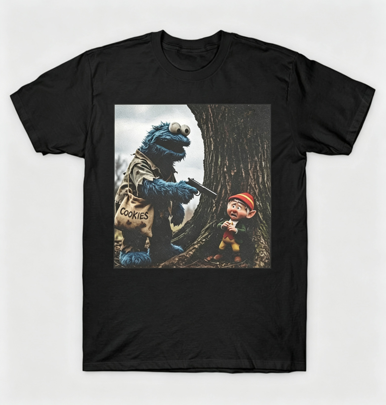 Give Me All Cookies Tee, Cursed Edgy Meme Parody Crew Neck T-Shirt