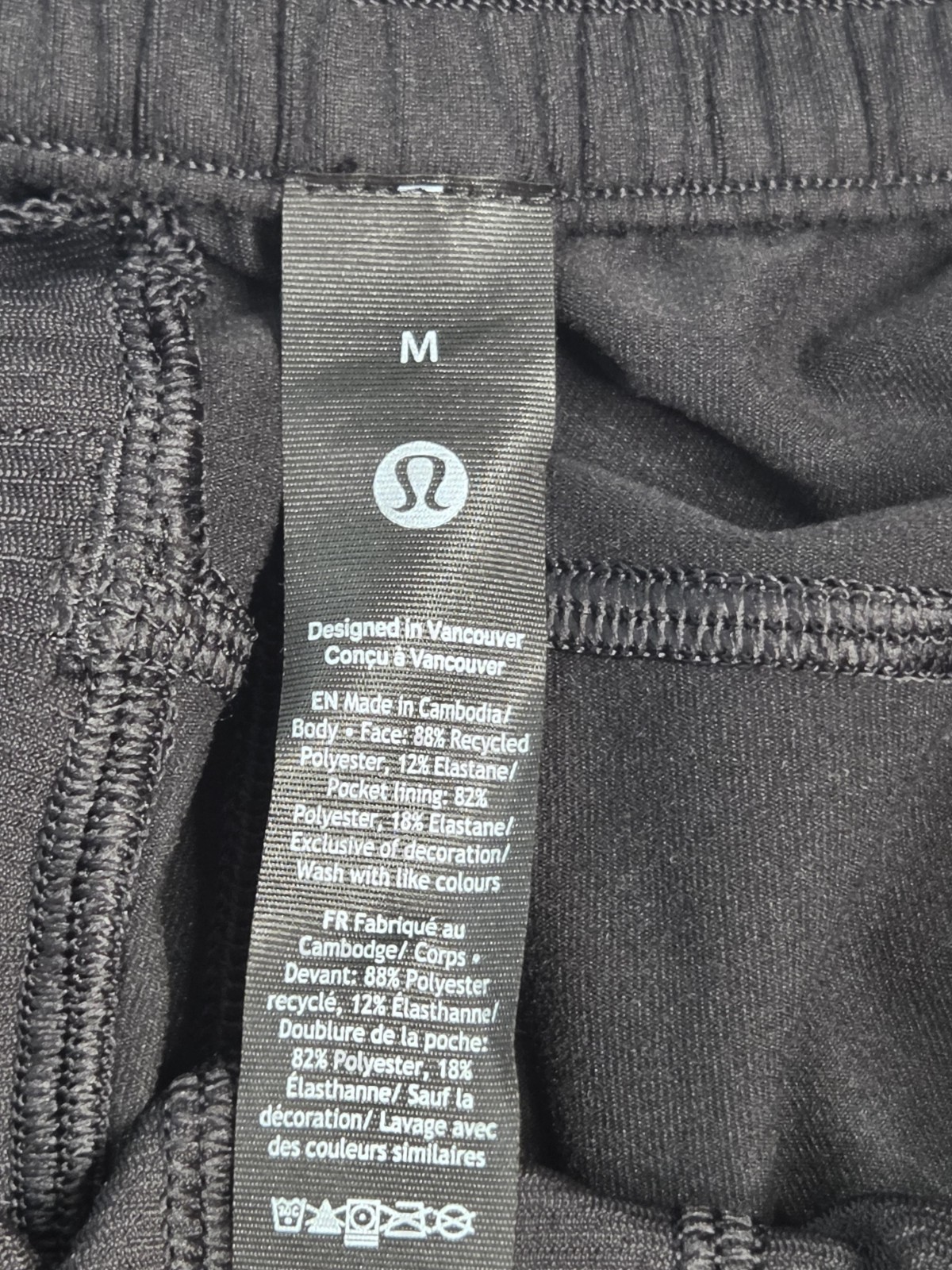 LULULEMON Medium Men s Soft Poly Spandex Get Biofuel Joggers Black