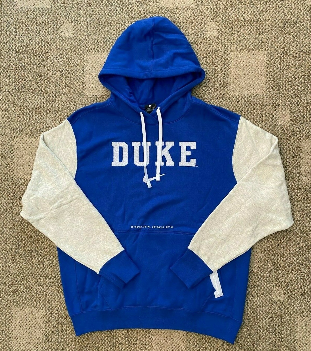 Nike Hoodie Sweatshirt NCAA Duke Blue Devils Long Sleeve CN1580 $90 Men\'s L