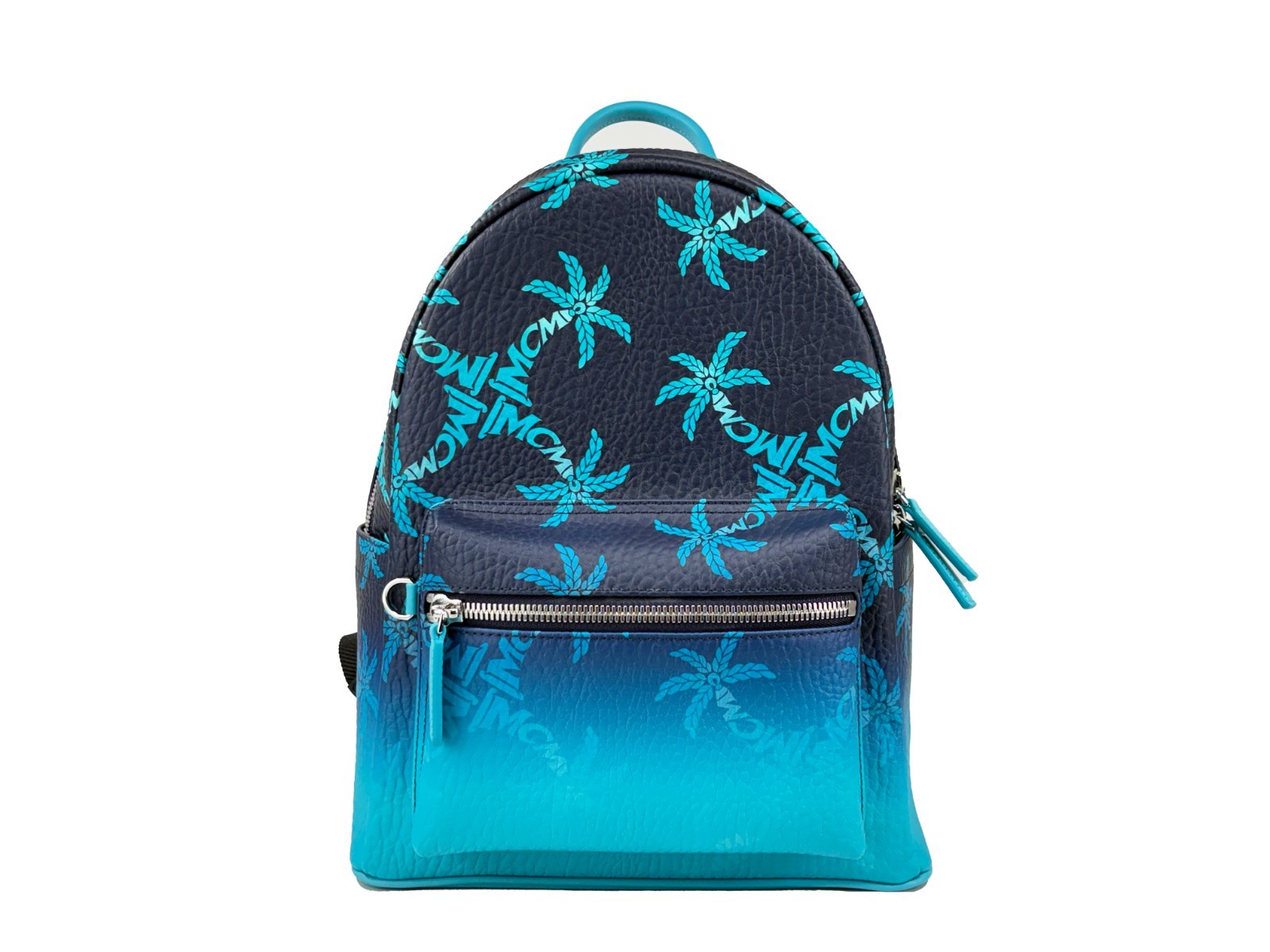 MCM Stark Palm Tree Leather Backpack Bookbag