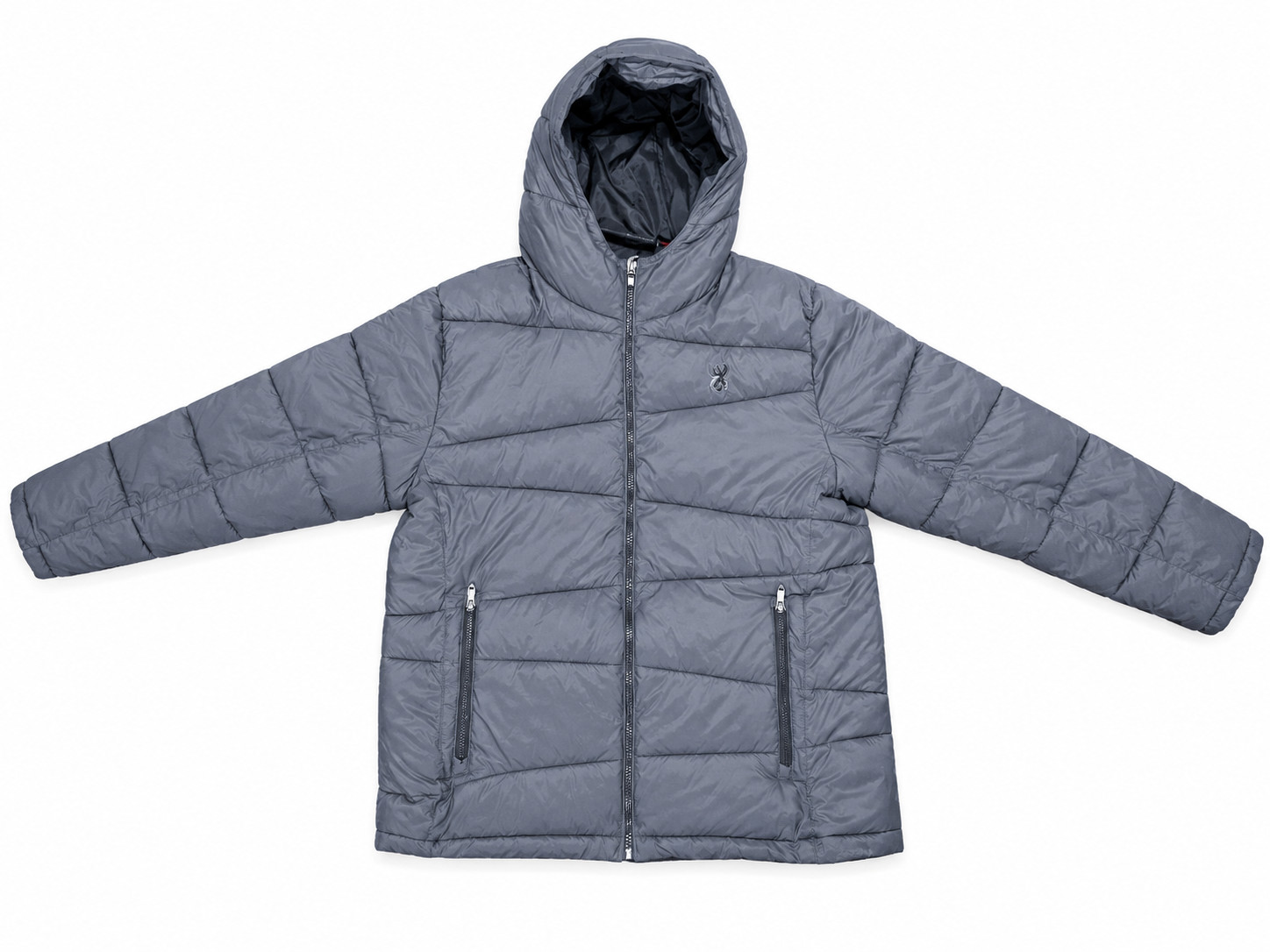 Spyder Puffer Jacket Mens Large Dark Grey