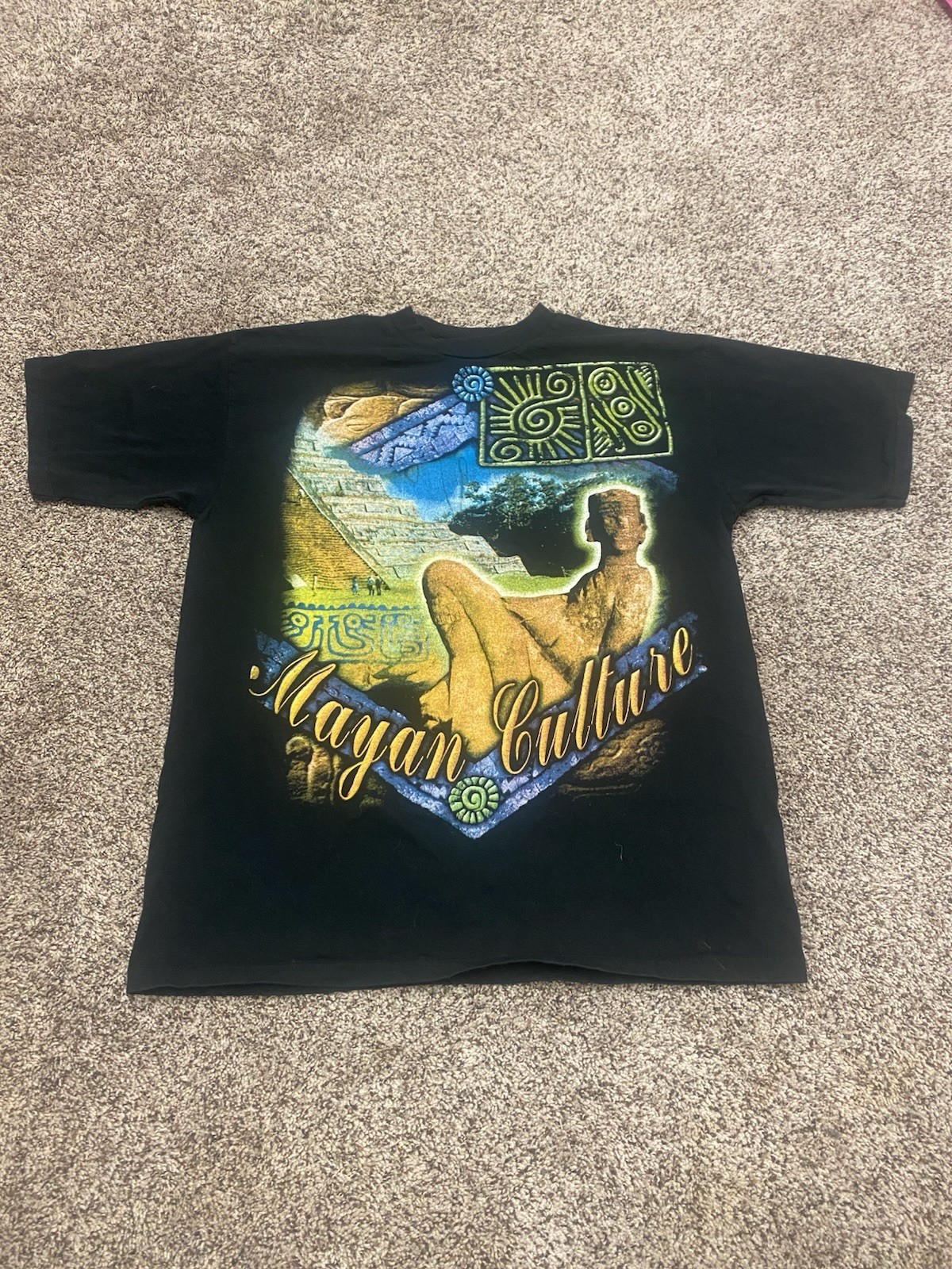 Rare Black vintage Mayan Culture tee streetwear