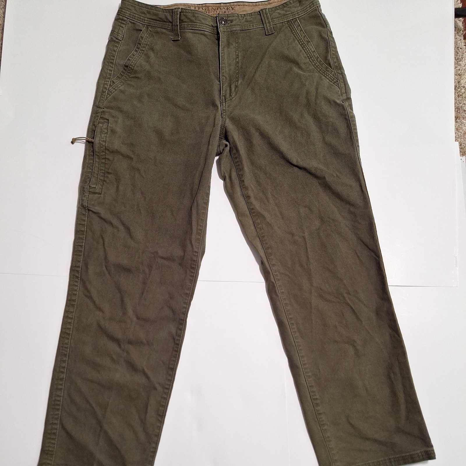 Legendary Outfitters Pants Mens Size 32x30 Army Green Canvas Straight Utility