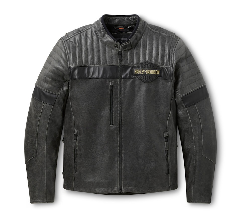 New Harley Davidson Leather Jacket HD Men\'s Cowhide Motorcycle Biker Jacket