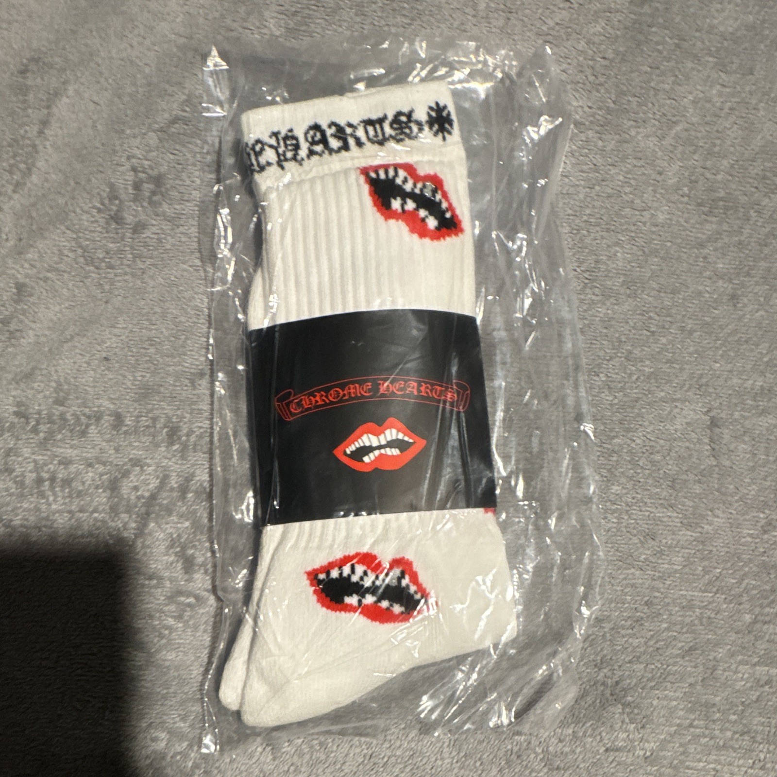 Chrome Hearts Socks Chopper Matty Boy Large Size Brand New White (2 PAIRS)
