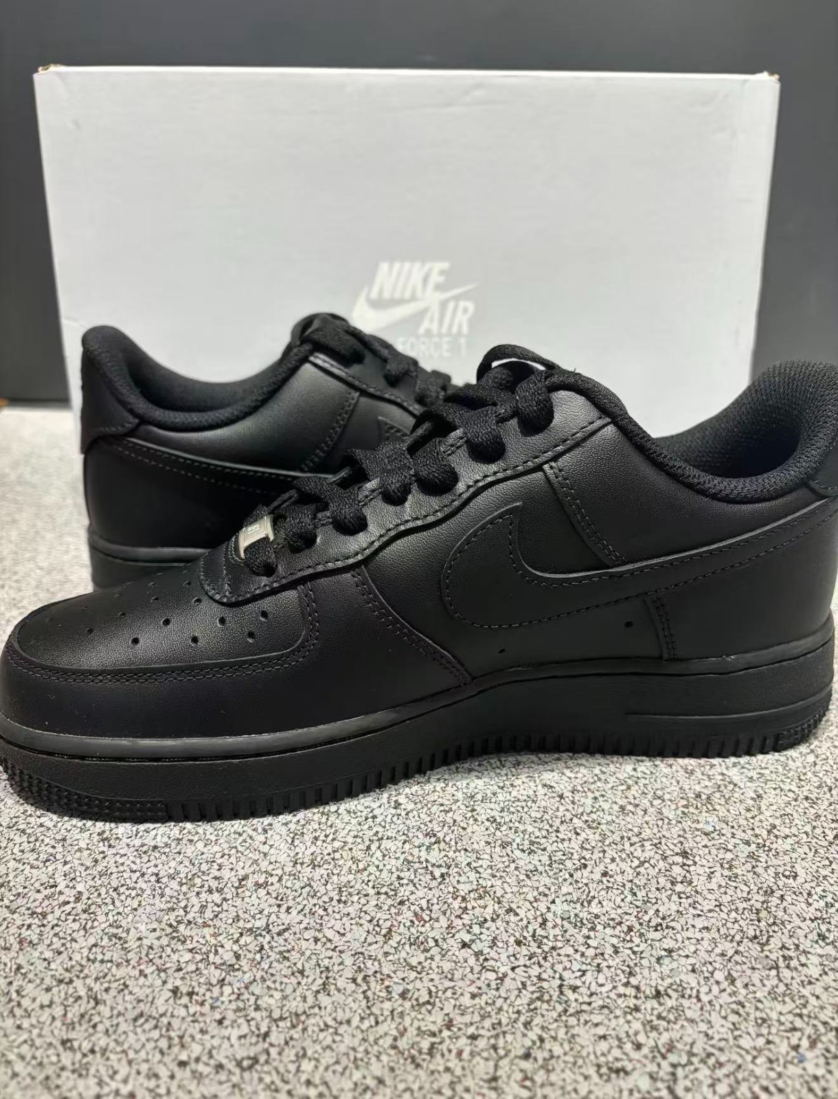 Nike Air Force 1 Low Triple Black Men's Shoes CW2288-001 Sneakers
