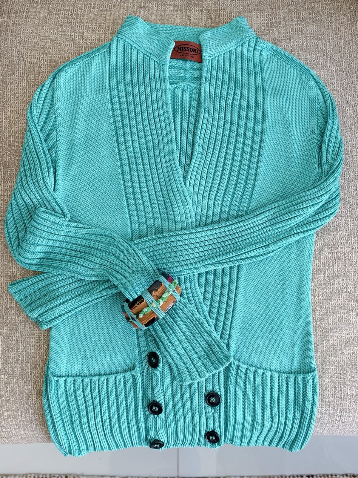 RARE VINTAGE MISSONI CARDIGAN SET + MATCHING MISSONI BRACELET