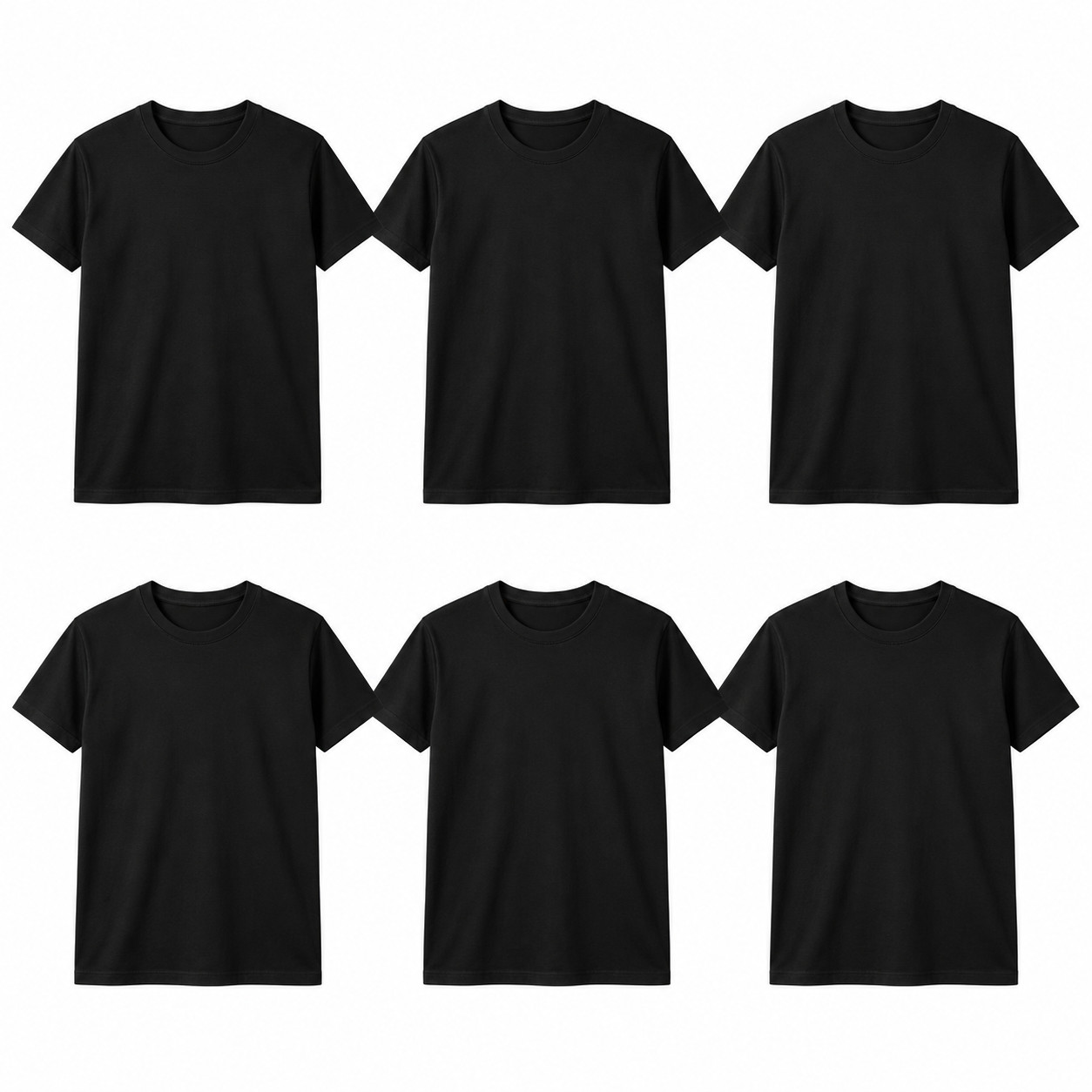 Men\'s 100% Cotton Crew Neck Short Sleeve T-Shirts, 6 Pack Regular Fit, Everyday 
