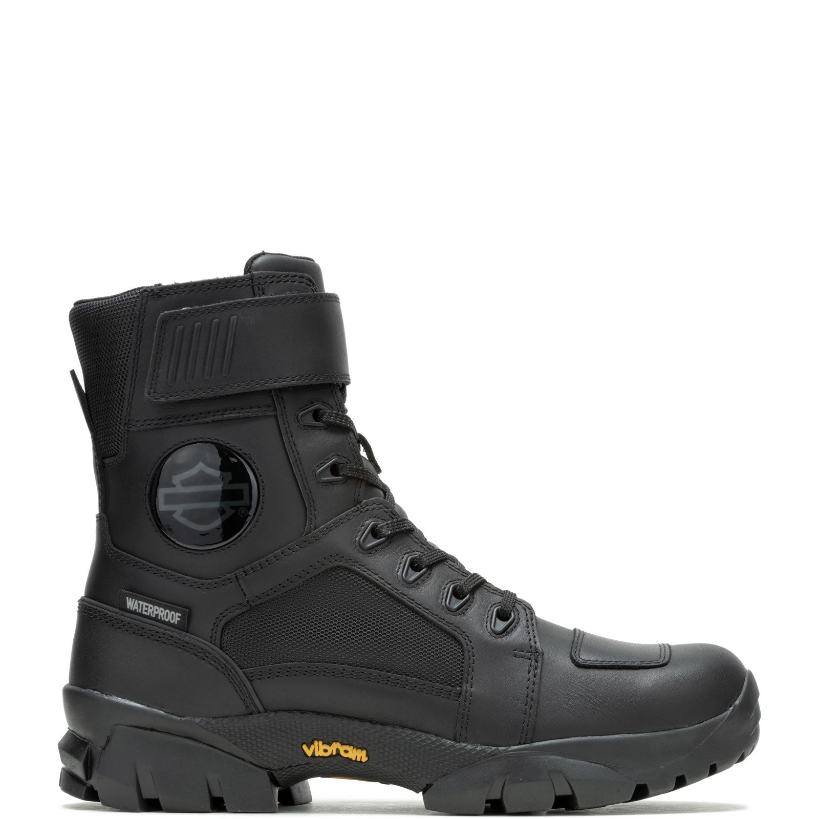 Harley-Davidson Maxson D96312 Mens Black Leather Lace Up Motorcycle Boots