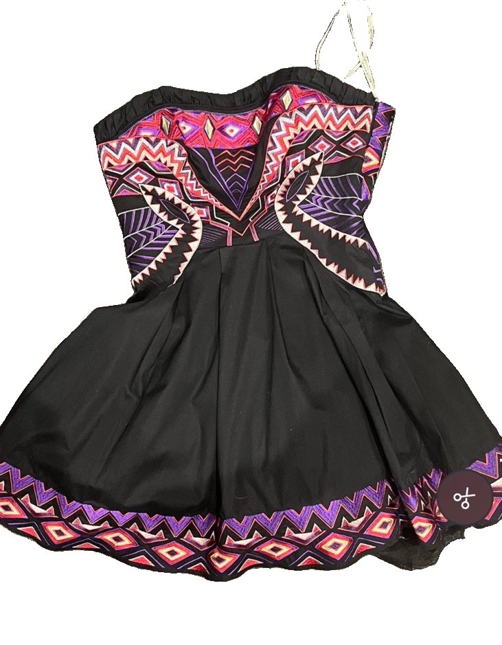 Karren Millen Women Short Patterned Sleevless Dress Size S’S UK 8