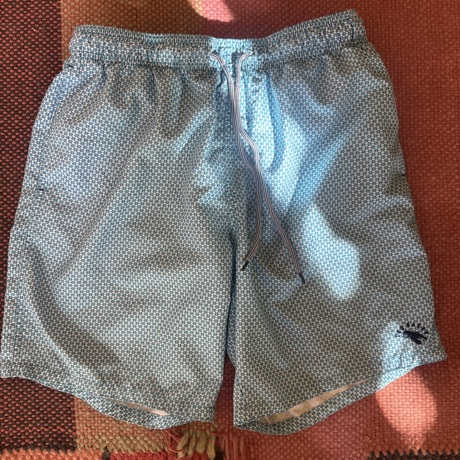 Ted Baker London Men\'s Blue Swim Trunks Size 3/Medium