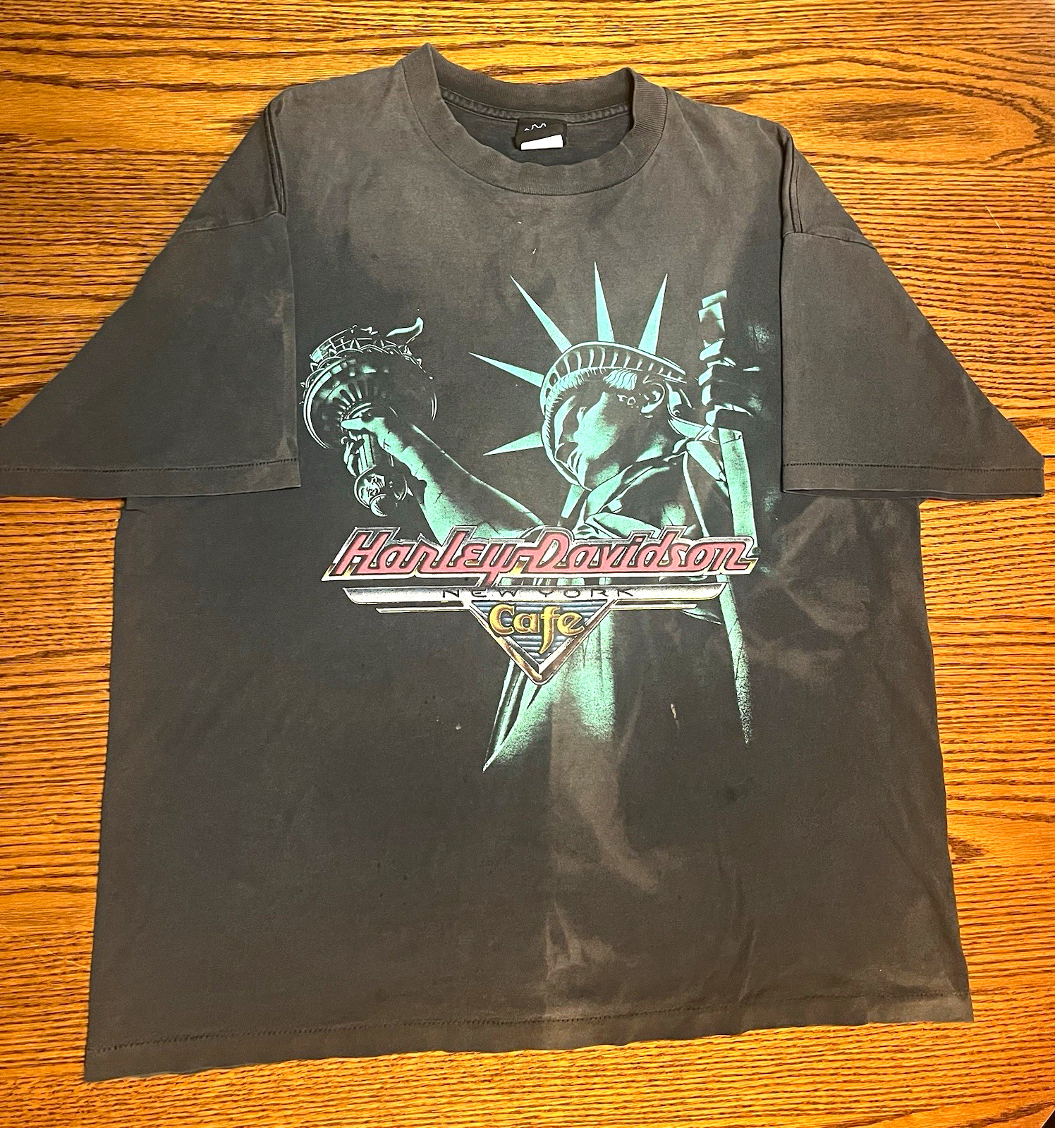 Harley-Davidson Cafe New York Statue of Liberty Graphic Black T-Shirt XL