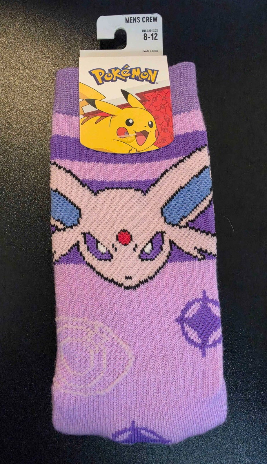 *NEW* Pokemon Espeon Crew Socks Size 8-12