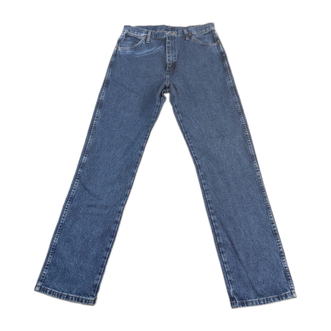 Vintage Wrangler Cowboy Cut Men’s Sz 32x34 Dark Wash Blue Denim Jeans (Mexico)