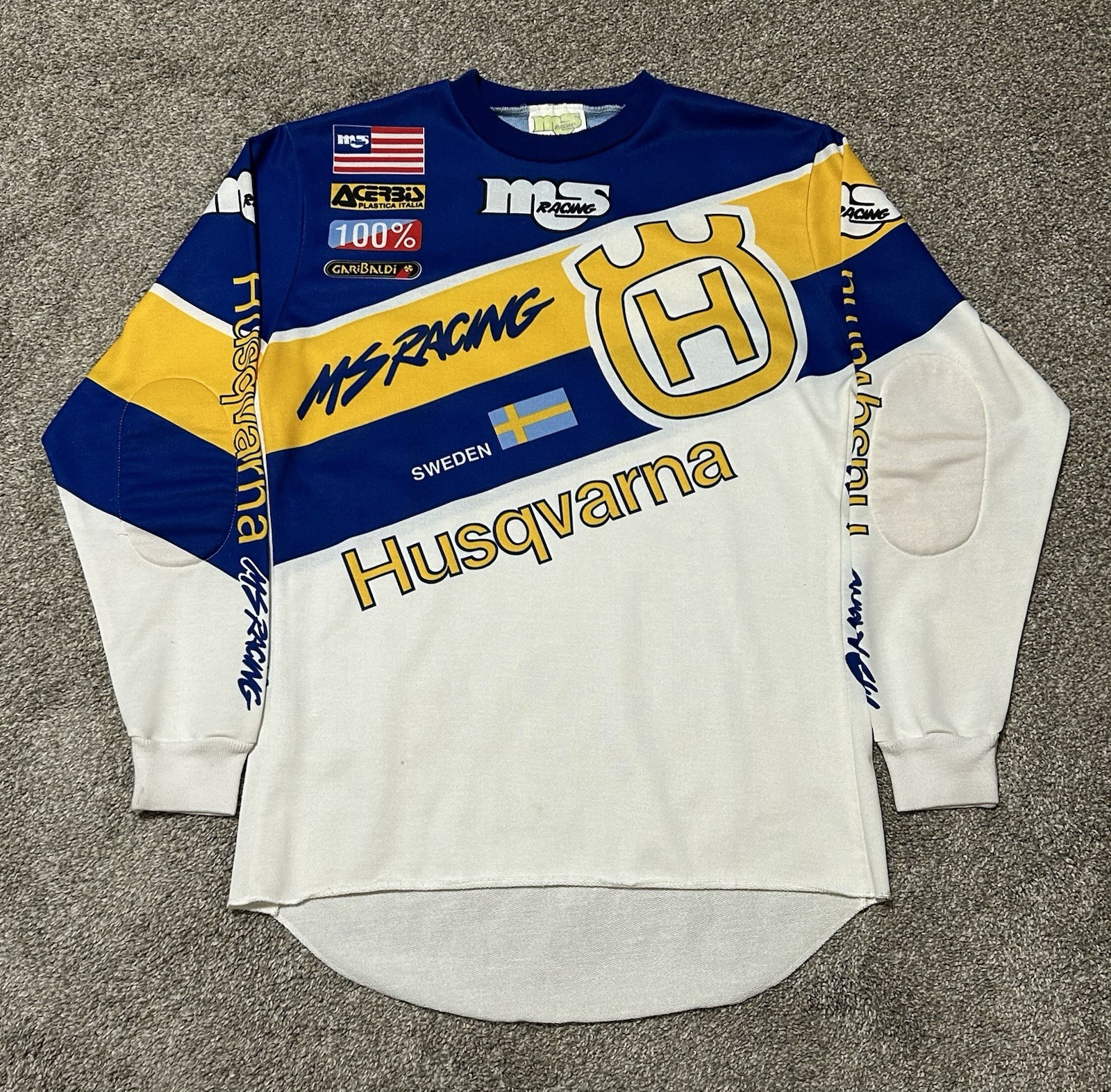 Vintage Honda MS Racing Long Sleeve Shirt 80s Motocross USA Sz L