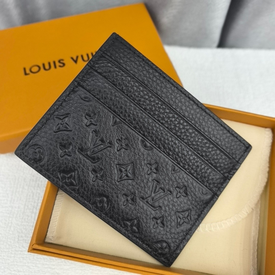 Louis Vuitton Double Card Holder Monogram Shadow Black