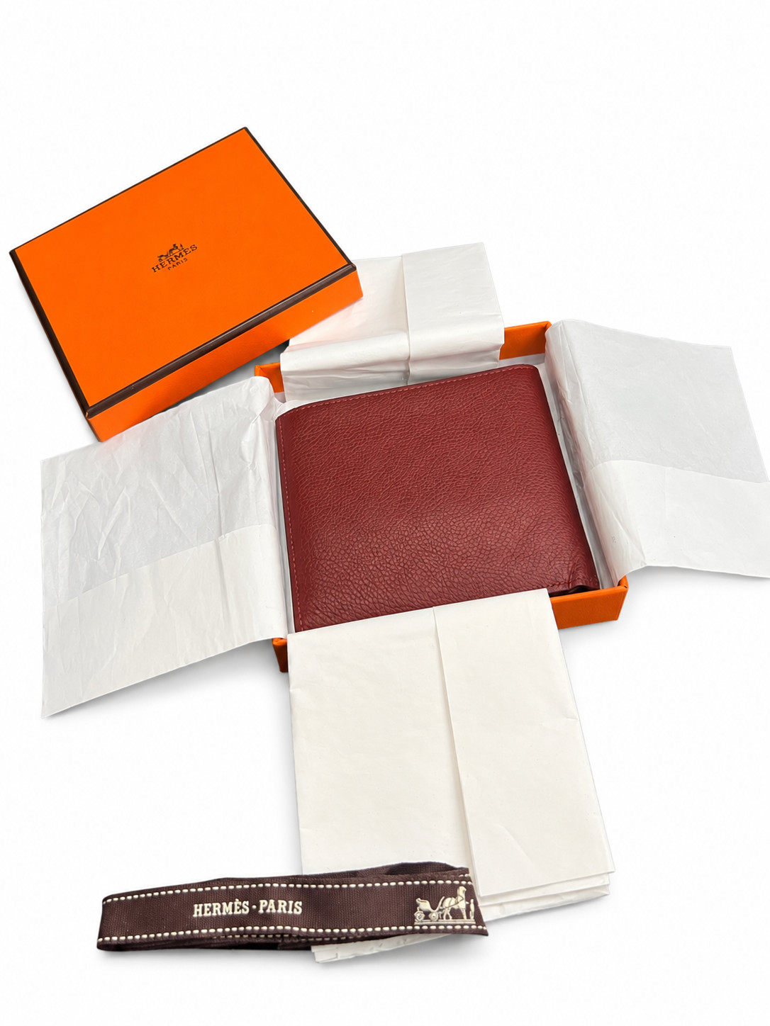 New - Hermès MC² Copernic Compact Wallet - Color Rouge H - Model H043013
