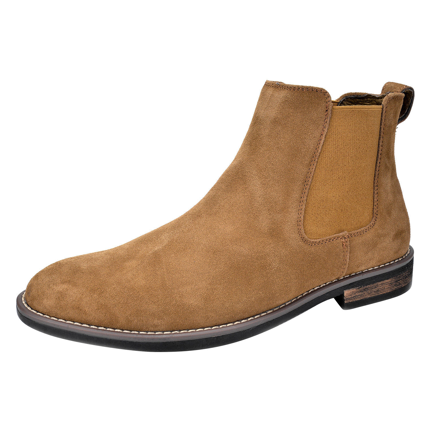 Men\'s Slip On Chelsea Boots Ankle Boots Suede Leather Chukka Dress Desert Shoes